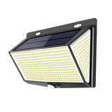 Arandela LED para Área Externa - até 468 LEDs de Alto Brilho 6500K, painel solar e sensor de movimento