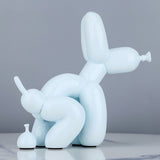 Escultura Criativa Poop Dog by Jeff Koons em Resina