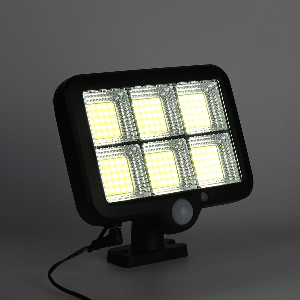 Refletor LED Split para Área Interna e Externa - até 160 LEDs COB de Alto Brilho 6500K, painel solar e sensor de movimento