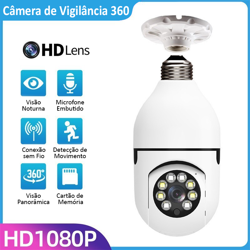 Câmera de Vigilância CamSmart HD sem Fio, com Rotação 360 e 1080P